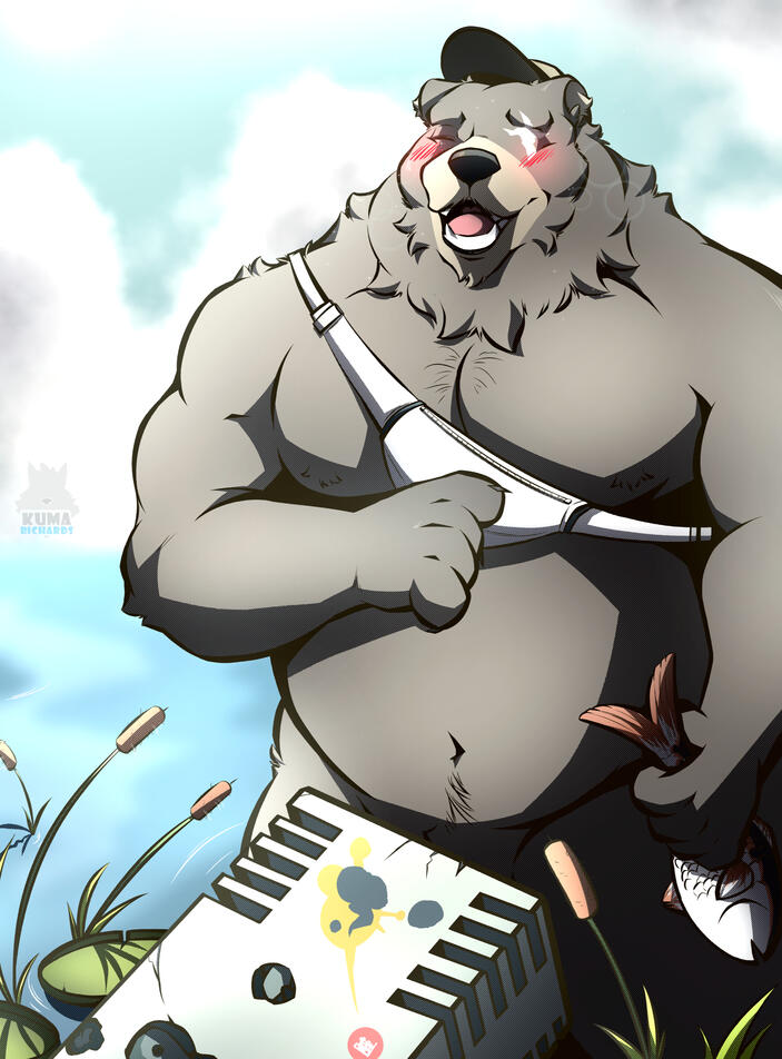 Fishing with bear